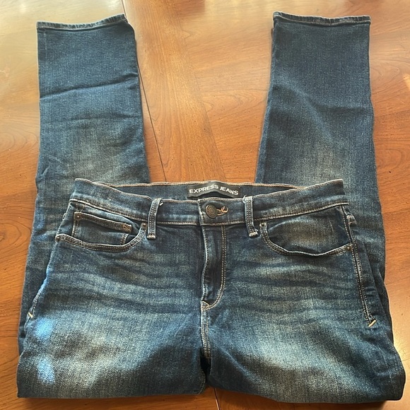 EUC EXPRESS Cropped Skinny Stretch Denim Jeans - size 10R - Picture 6 of 17